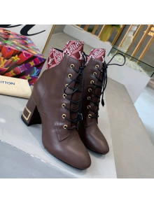 Louis Vuitton Bliss Calfskin Ankle Boots Brown/Burgundy 2021 02