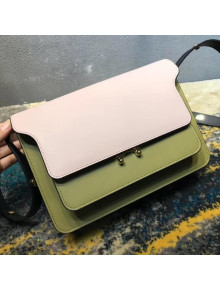 Marni Trunk Bag In Smooth Calfskin Pink/Green 2018