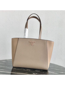 Prada Saffian Calfskin Tote Bag 1BG288 Beige 2019