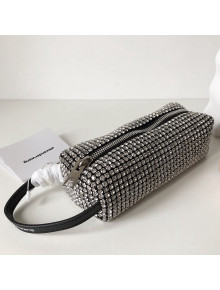 Alexander Wang Heiress Rhinestone Long Pouch Black 2021