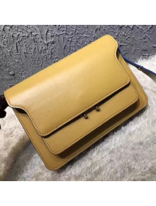 Marni Trunk Bag In Smooth Calfskin Ginger/Beige 2018