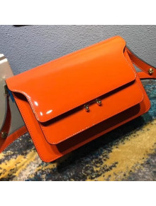 Marni Trunk Bag In Patent Calfskin Orange 2018