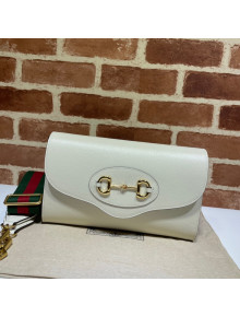 Gucci Horsebit 1955 Leather Small Bag 677286 White 2022