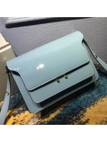 Marni Trunk Bag In Patent Calfskin Jade 2018