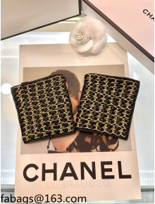 Chanel Lambskin Chain Gloves Black 2021 102922