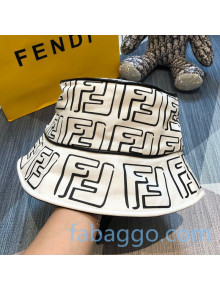 Fendi California Sky FF Canvas Bucket Bag Black/White 01 2020