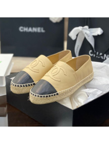 Chanel CC Lambskin Espadrilles Beige 2021 03