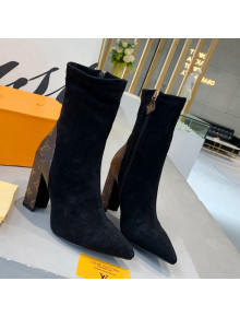 Louis Vuitton Since 1854 Back Suede Ankle Boots Black/Monogram Canvas 2021