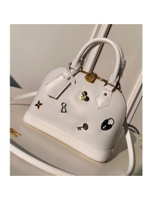 Louis Vuitton Love Lock Alma BB Top Handle in Epi Leather M52885 White 2019