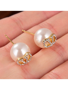 Valentino VLogo Pearl Stud Earrings 2021 29