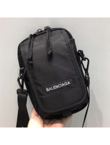 Balenciaga Explorer Canvas Phone Crossbody Pouch Black 2019 