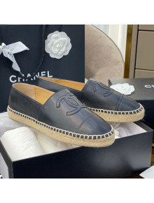 Chanel CC Lambskin Espadrilles Black 2021 09