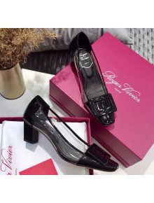 Roger Vivier Patent Calfskin Belle Vivier PVC Pumps Black 2020