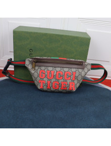 Gucci Tiger Print GG Canvas Belt Bag ‎675181 Beige/Red 2022