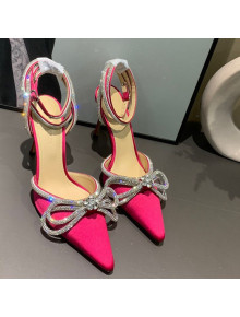 Mach & Mach Silk Bow Wrap Pumps 9cm Hot Pink 2021 22