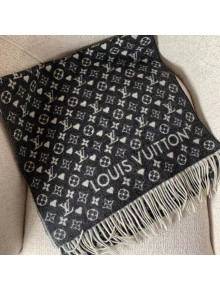 Louis Vuitton Game On Monogram Wool Scarf 45x180cm Black 2021