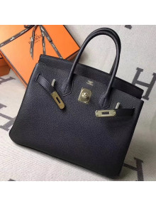 Hermes Original Togo Leather Birkin 25/30/35 Handbag Black (Gole-tone Hardware)