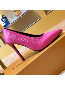 Louis Vuitton Call Back Silk Crystal Signature High-Heel Pump Bright Pink 2019