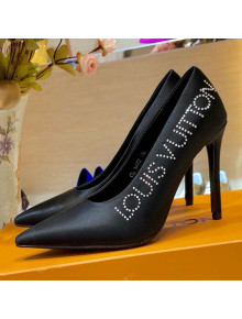 Louis Vuitton Call Back Silk Crystal Signature High-Heel Pump Black 2019