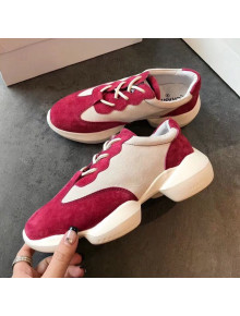 Chanel Pigskin Suede Sneaker Red 2019