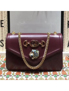 Gucci Rajah Leather Medium Shoulder Bag 537241 Burgundy 2018