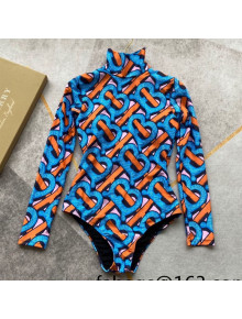 Burberry TB Long Sleeve Swimwear Purple/Orange 2021