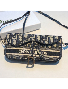 Dior Oblique Jacquard Pouch/Mini Crossbody Bag Blue 2021