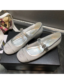 Chanel Mary Janes Flats G36482 Silver 2020