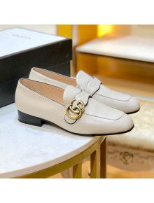 Gucci Leather Double G Loafer 602496 White 2020