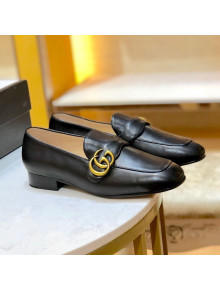 Gucci Leather Double G Loafer 602496 Black 2020