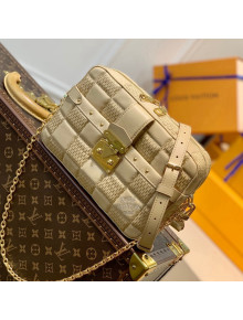 Louis Vuitton Troca MM Bag in Damier Quilt Lambskin M59111 Beige 2021 