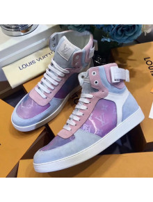 Louis Vuitton Boombox High-top Iridescent Sneakers Light Blue 2019 (For Women and Men)