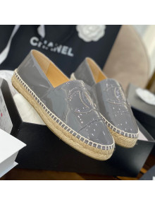 Chanel CC Patent Leather Espadrilles Gray 2021 59