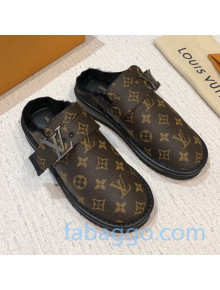 Louis Vuitton LV Cosy Monogram Canvas Mules Dark Brown 2020 (For Women and Men)