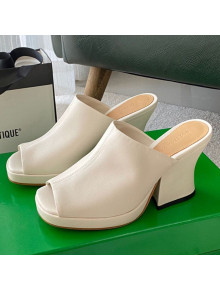 Bottega Veneta Stack Mules White 2021