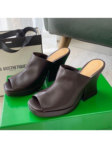 Bottega Veneta Stack Mules Coffee Brown 2021