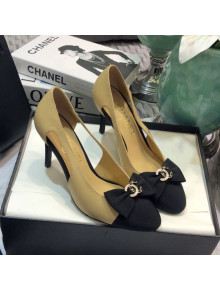 Chanel Lambskin Bow Pumps G36347 Nude 2021