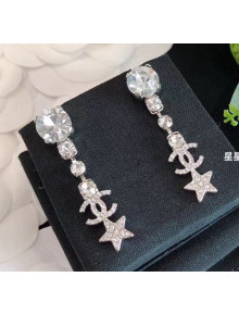 Chanel Silver Crystal Earrings 55 2020