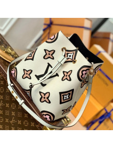 Louis Vuitton Neonoe MM Bucket Bag M45822 White 2021 Wild at Heart