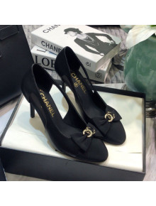 Chanel Lambskin Bow Pumps G36347 Black 2021