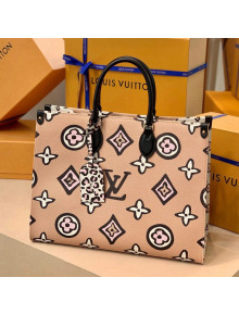 Louis Vuitton Onthego GM Tote Bag M45814 Arizona Beige 2021 Wild at Heart  