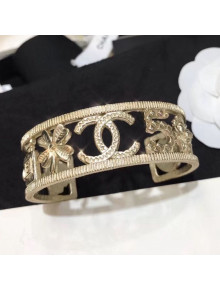 Chanel CC 5 Cuff Bracelet AB2925 Gold 2019