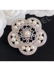 Chanel Silver Crystal Brooch 58 2020