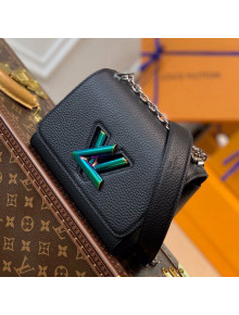 Louis Vuitton Twist Mini Bag in Iridescent Black Taurillon Leather M58597 2021