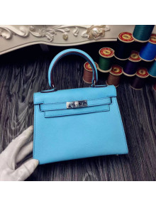 Hermes Original Epsom Leather Kelly 20cm Mini Bag Sky Blue