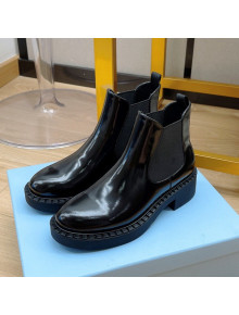 Prada Brushed Leather Boots Black 2021 18