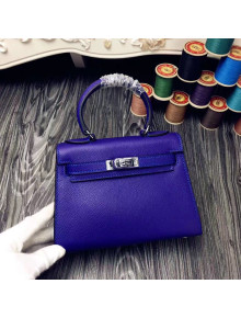 Hermes Original Epsom Leather Kelly 20cm Mini Bag Royal Blue