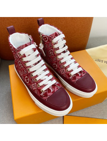 Louis Vuitton Since 1854 Stellar Sneaker Boot Burgundy 2020