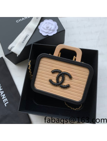 Chanel Beech Wood Mini Vanity Case Bag AS2926 Beige/Black 2022