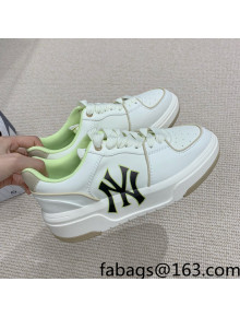 MLB Chunky Liner Leather NY Snekers White/Light Green 2022